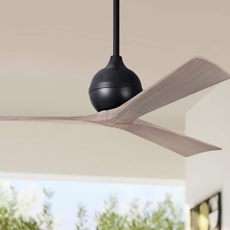 Image 1 60" Irene-3 Matte Black and Gray Ash Ceiling Fan