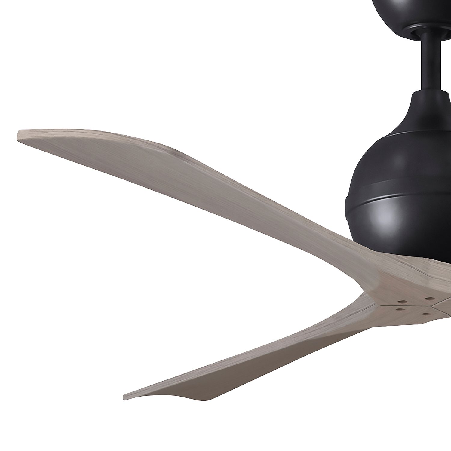 60" Irene-3 Matte Black and Gray Ash Ceiling Fan