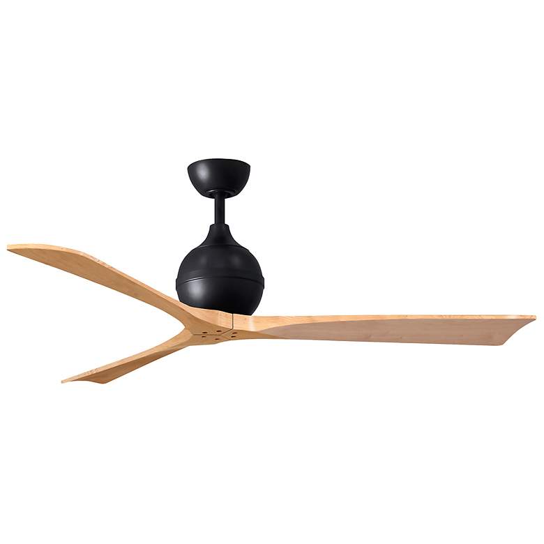 Image 5 60" Irene-3 Matte Black and Light Maple Ceiling Fan more views
