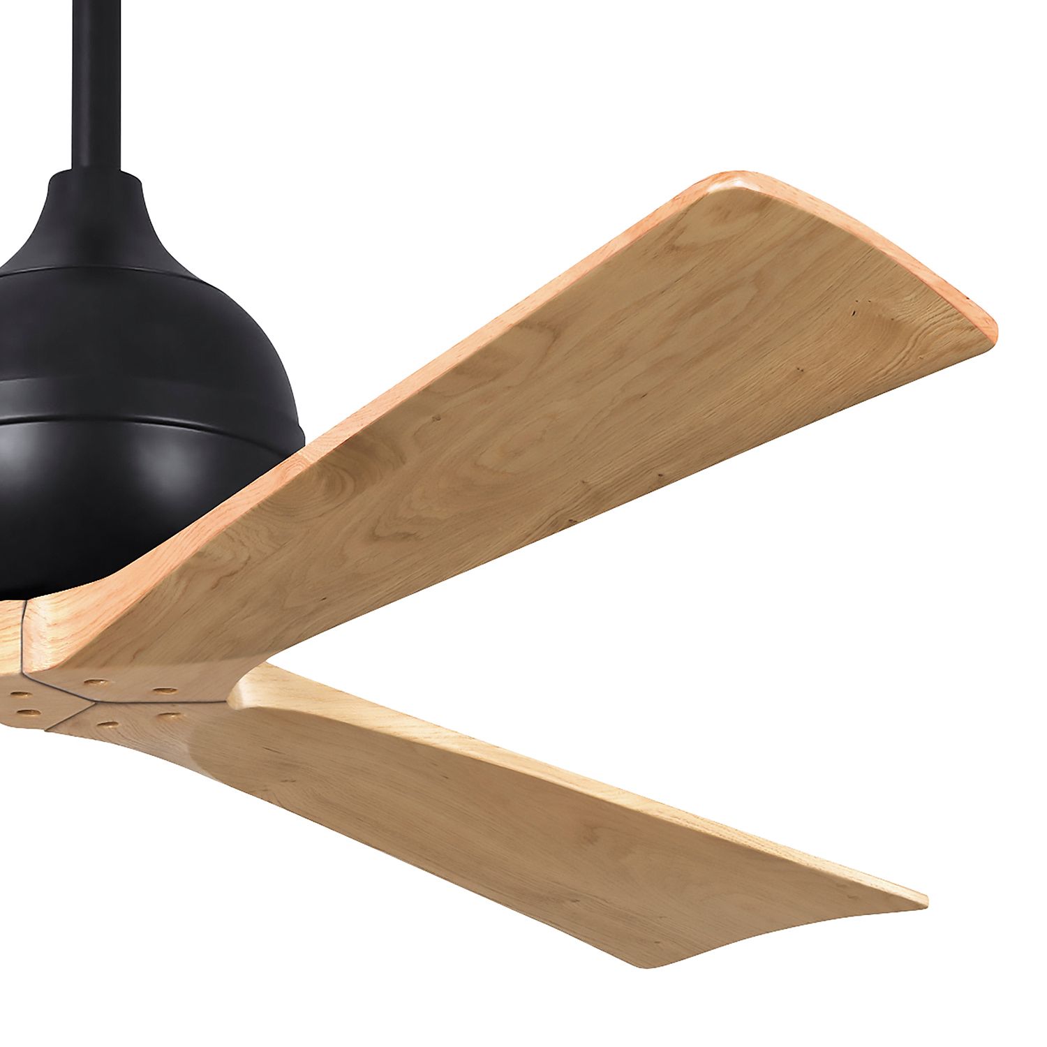 60" Irene-3 Matte Black and Light Maple Ceiling Fan