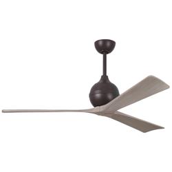 60&quot; Irene-3 Textured Bronze and Gray Ash Ceiling Fan