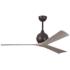 60" Irene-3 Textured Bronze and Gray Ash Ceiling Fan