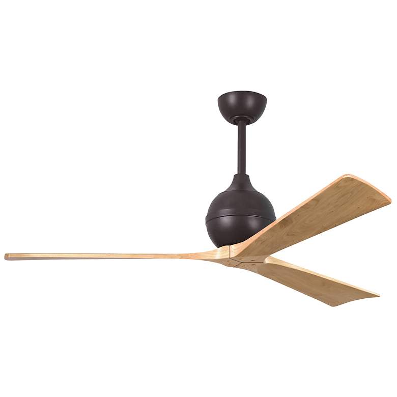 Image 1 60" Irene-3 Textured Bronze and Light Maple Ceiling Fan