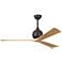 60" Irene-3 Textured Bronze and Light Maple Ceiling Fan
