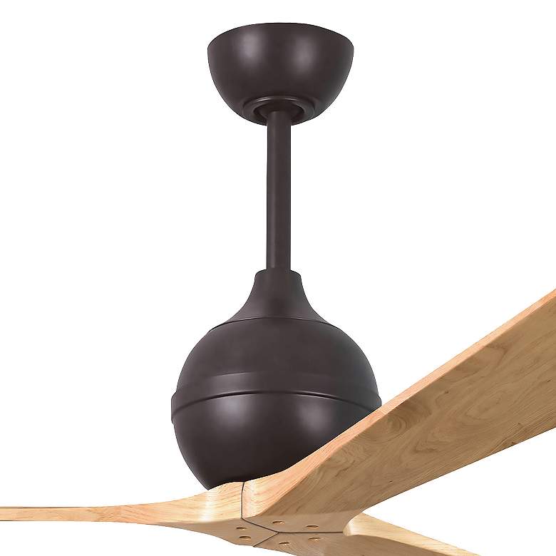 Image 6 60" Irene-3 Textured Bronze and Light Maple Ceiling Fan more views