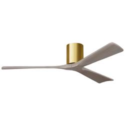 60&quot; Irene-3H Brushed Brass and Gray Ash Ceiling Fan