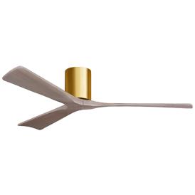 60" Irene-3H Brushed Brass and Gray Ash Ceiling Fan 60" Irene-3H Brushed Brass and Gray Ash Ceiling Fan
