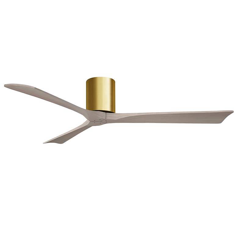 Image 2 60" Irene-3H Brushed Brass and Gray Ash Ceiling Fan more views