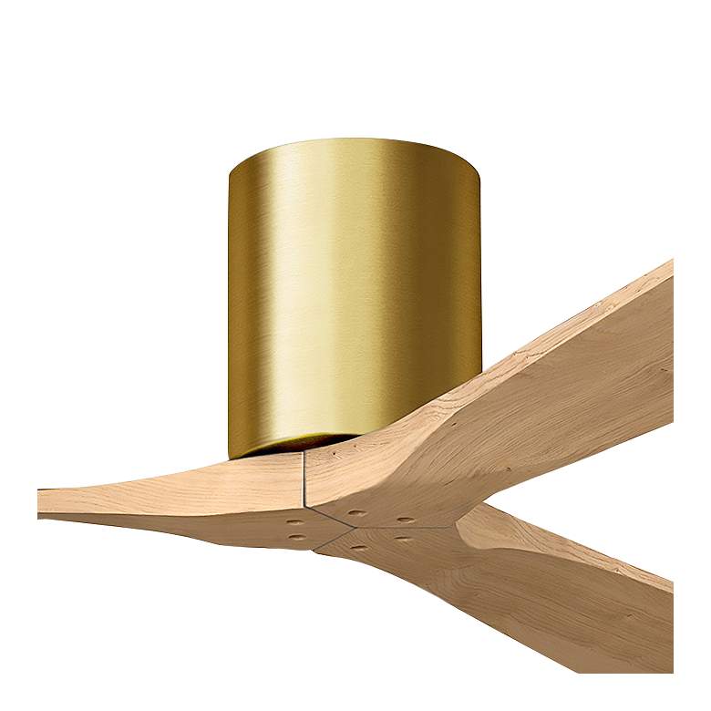 Image 2 60 inch Irene-3H Brushed Brass and Light Maple Tone Ceiling Fan more views