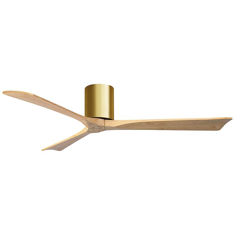 Image 3 60" Irene-3H Brushed Brass and Light Maple Tone Ceiling Fan more views