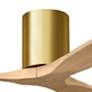 5_60" Irene-3H Brushed Brass and Light Maple Tone Ceiling Fan more views