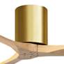 7_60" Irene-3H Brushed Brass and Light Maple Tone Ceiling Fan more views