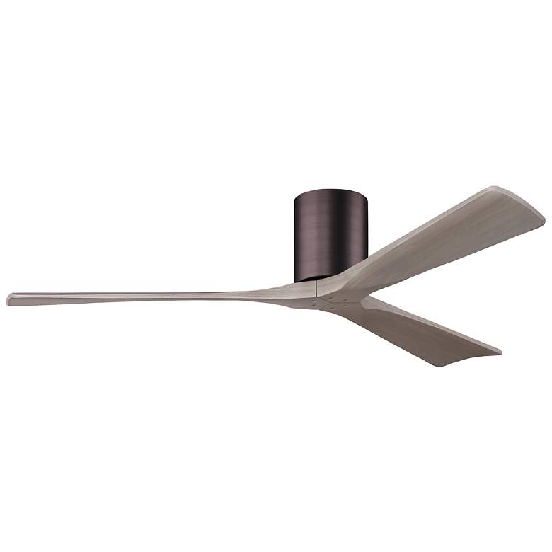 Image 1 60" Irene-3H Brushed Bronze and Gray Ash Hugger Ceiling Fan