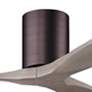 5_60" Irene-3H Brushed Bronze and Gray Ash Hugger Ceiling Fan more views