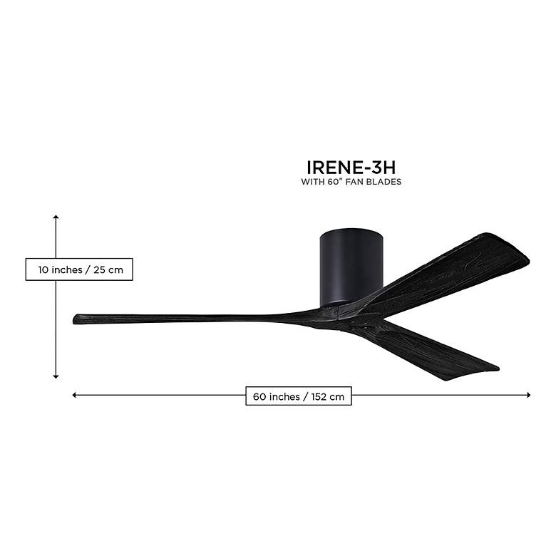 Image 6 60" Irene-3H Brushed Bronze and Gray Ash Hugger Ceiling Fan more views