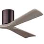 6_60" Irene-3H Brushed Bronze and Gray Ash Hugger Ceiling Fan more views