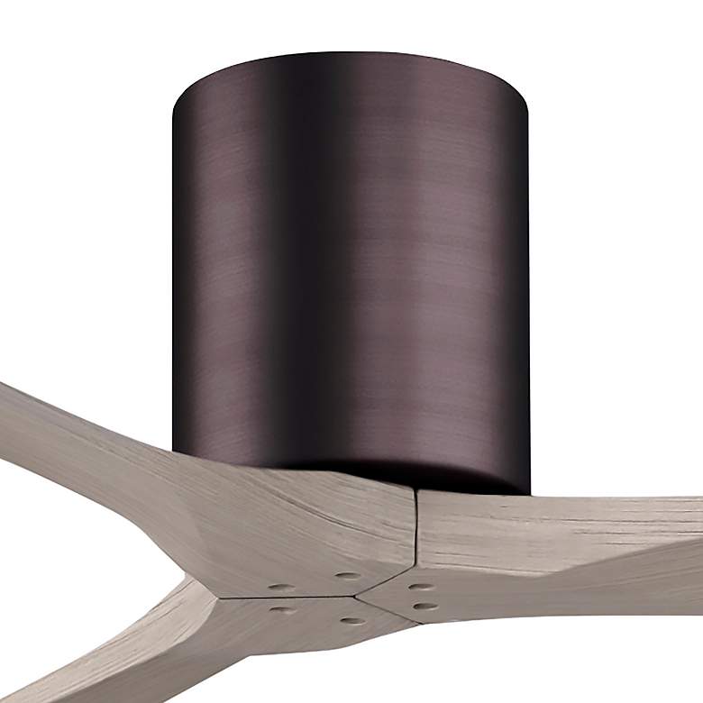 Image 7 60" Irene-3H Brushed Bronze and Gray Ash Hugger Ceiling Fan more views