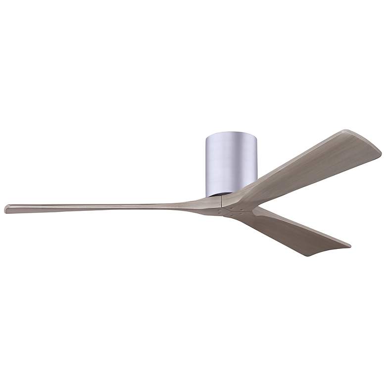 Image 1 60" Irene-3H Brushed Nickel and Gray Ash Hugger Ceiling Fan