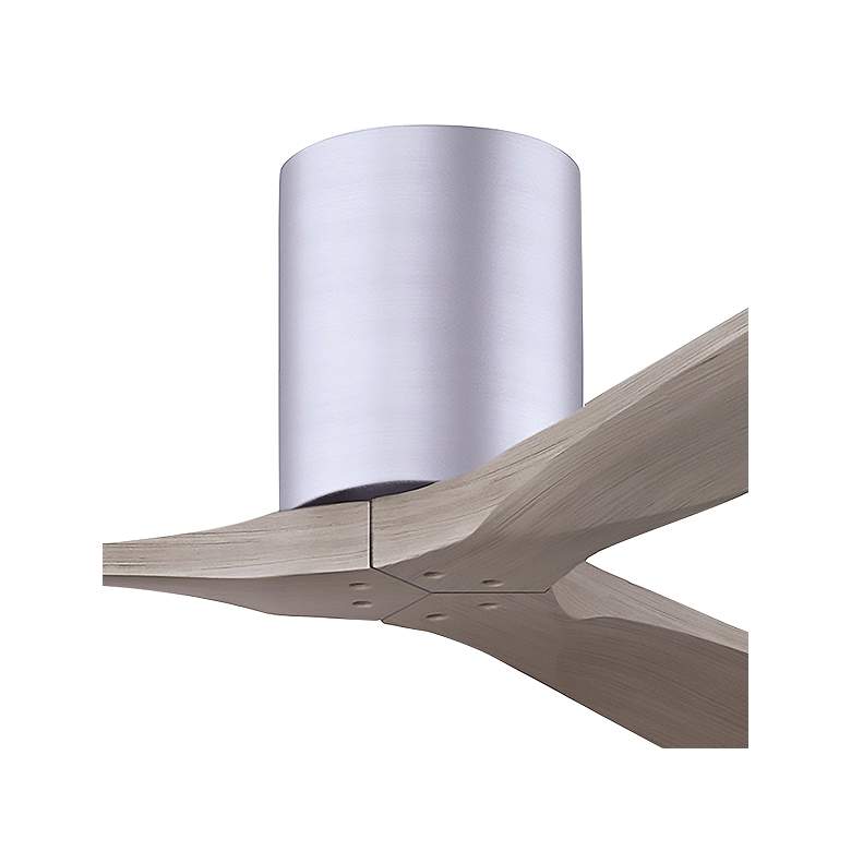 Image 2 60" Irene-3H Brushed Nickel and Gray Ash Hugger Ceiling Fan more views