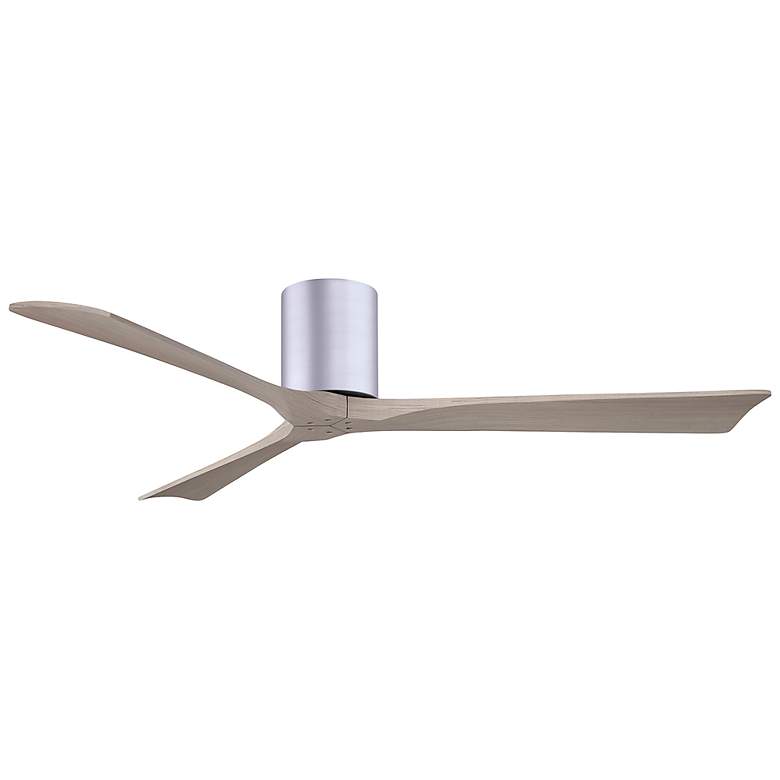Image 3 60" Irene-3H Brushed Nickel and Gray Ash Hugger Ceiling Fan more views