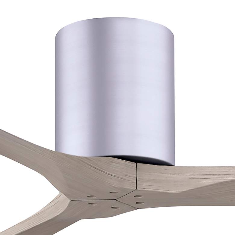 Image 7 60" Irene-3H Brushed Nickel and Gray Ash Hugger Ceiling Fan more views