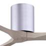 7_60" Irene-3H Brushed Nickel and Gray Ash Hugger Ceiling Fan more views