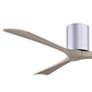 60" Irene-3H Brushed Nickel and Gray Ash Hugger Ceiling Fan