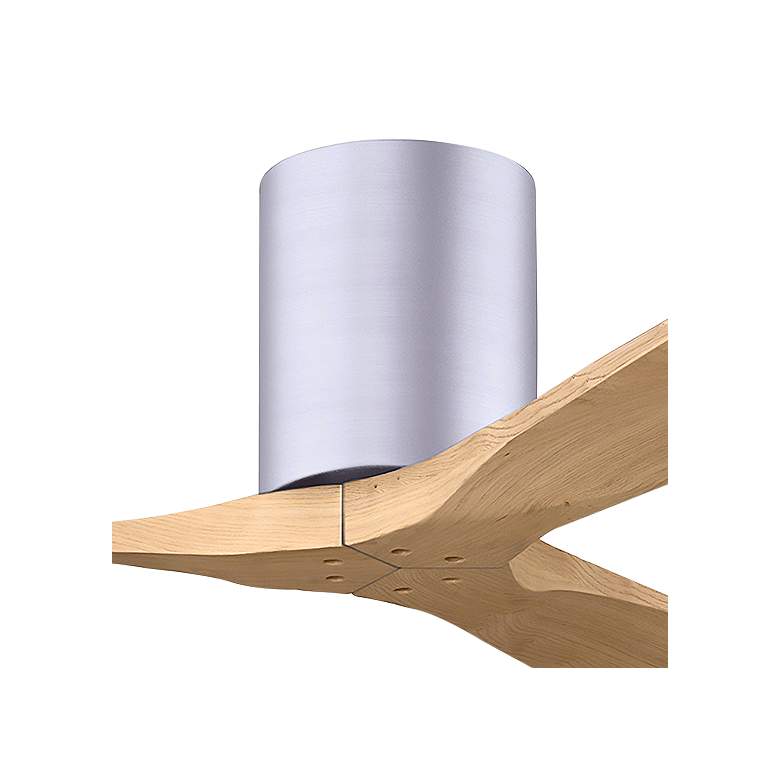 Image 2 60" Irene-3H Brushed Nickel and Light Maple Hugger Ceiling Fan more views