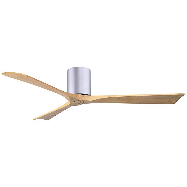Image 3 60" Irene-3H Brushed Nickel and Light Maple Hugger Ceiling Fan more views