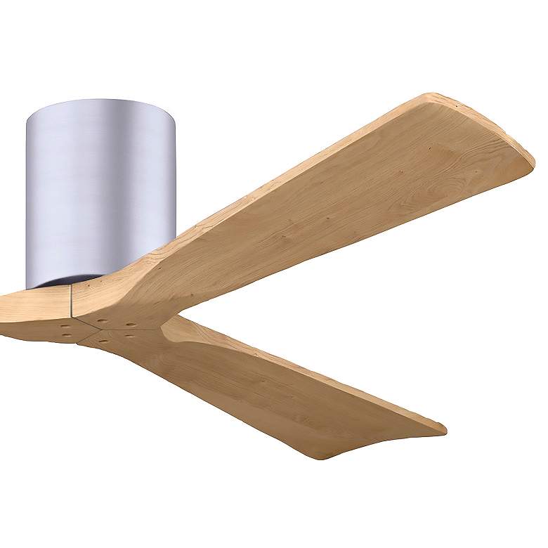 Image 6 60" Irene-3H Brushed Nickel and Light Maple Hugger Ceiling Fan more views