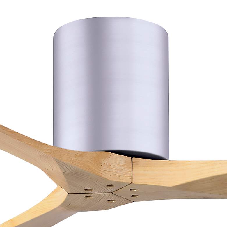 Image 7 60" Irene-3H Brushed Nickel and Light Maple Hugger Ceiling Fan more views