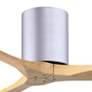 7_60" Irene-3H Brushed Nickel and Light Maple Hugger Ceiling Fan more views