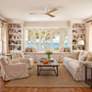 60" Irene-3H Brushed Nickel and Light Maple Hugger Ceiling Fan