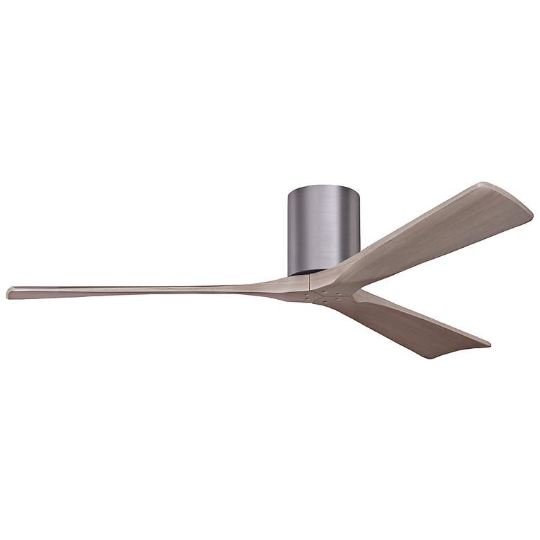 Image 2 60" Irene-3H Brushed Pewter and Gray Ash Hugger Ceiling Fan