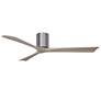 3_60" Irene-3H Brushed Pewter and Gray Ash Hugger Ceiling Fan more views