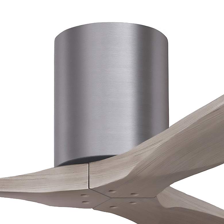 Image 6 60" Irene-3H Brushed Pewter and Gray Ash Hugger Ceiling Fan more views