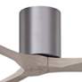60" Irene-3H Brushed Pewter and Gray Ash Hugger Ceiling Fan