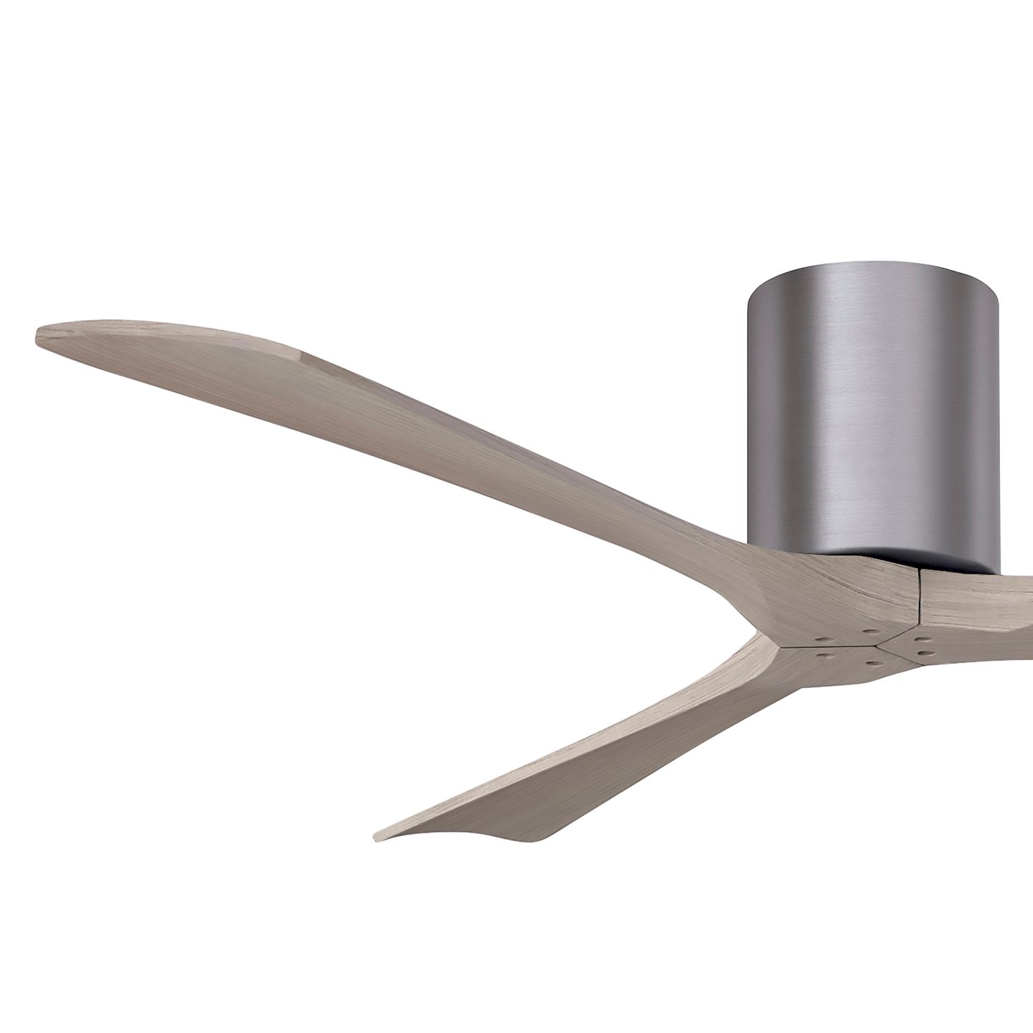 60" Irene-3H Brushed Pewter and Gray Ash Hugger Ceiling Fan