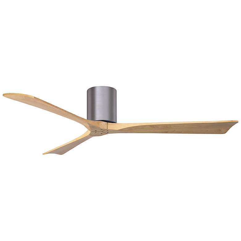 Image 3 60 inch Irene-3H Brushed Pewter and Light Maple Hugger Ceiling Fan more views