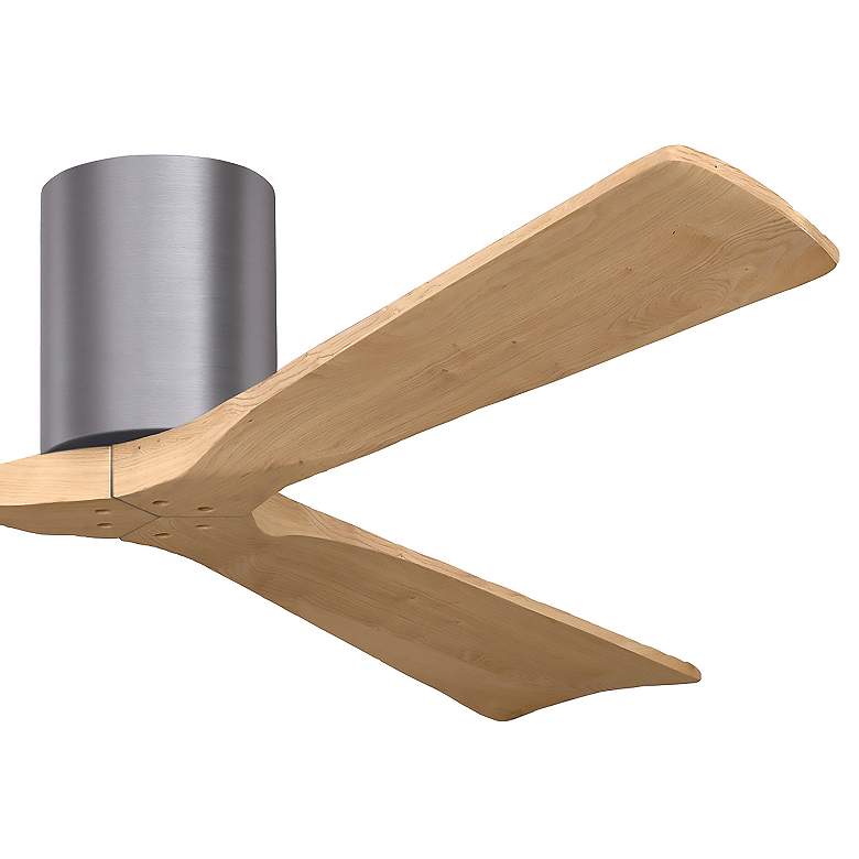 Image 6 60" Irene-3H Brushed Pewter and Light Maple Hugger Ceiling Fan more views