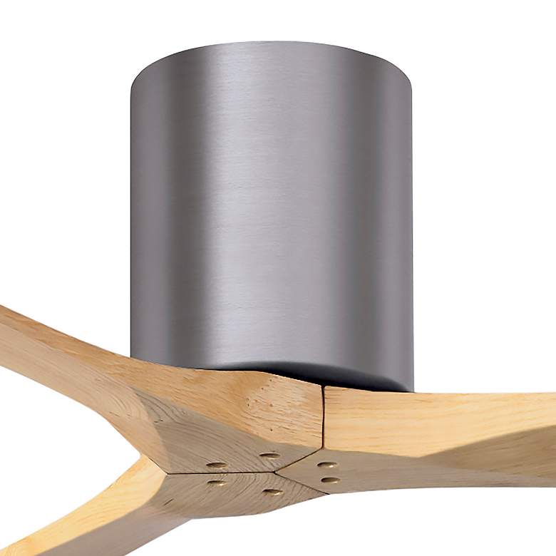 Image 7 60" Irene-3H Brushed Pewter and Light Maple Hugger Ceiling Fan more views