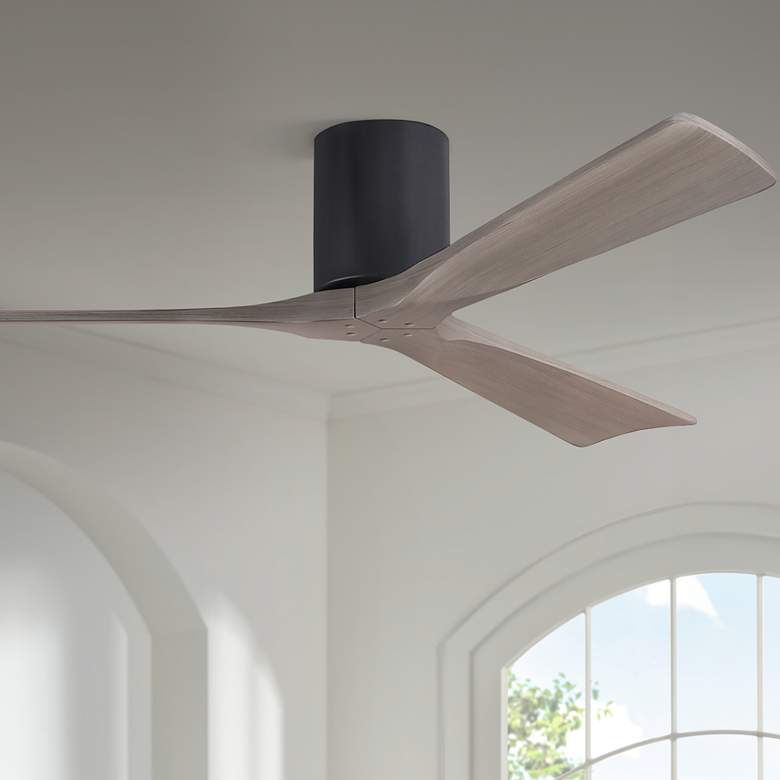 Image 1 60 inch Irene-3H Matte Black and Gray Ash Ceiling Fan