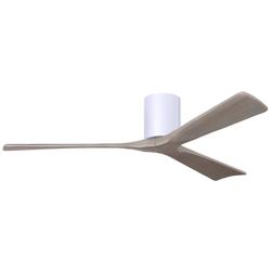 60&quot; Irene-3H Matte White and Gray Ash Ceiling Fan