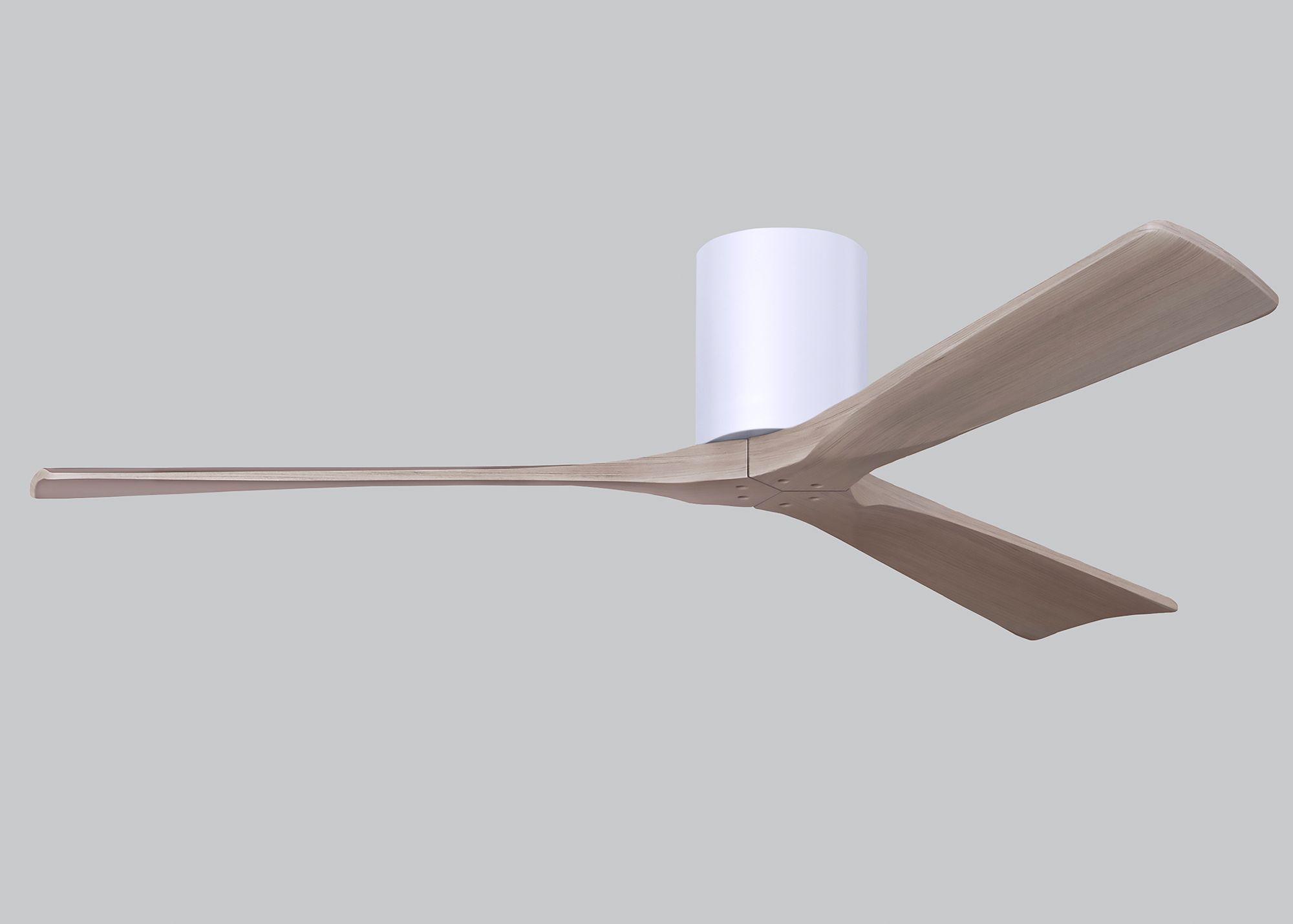 60" Irene-3H Matte White and Gray Ash Ceiling Fan