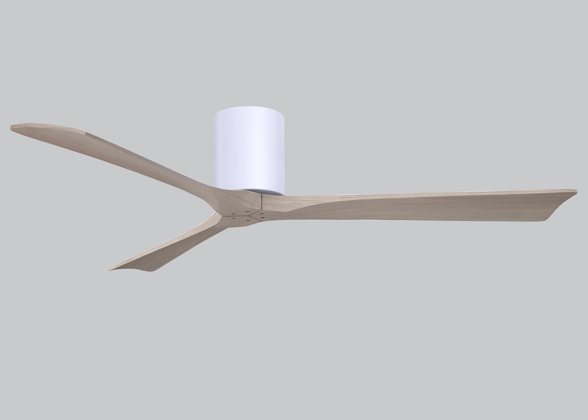 60" Irene-3H Matte White and Gray Ash Ceiling Fan