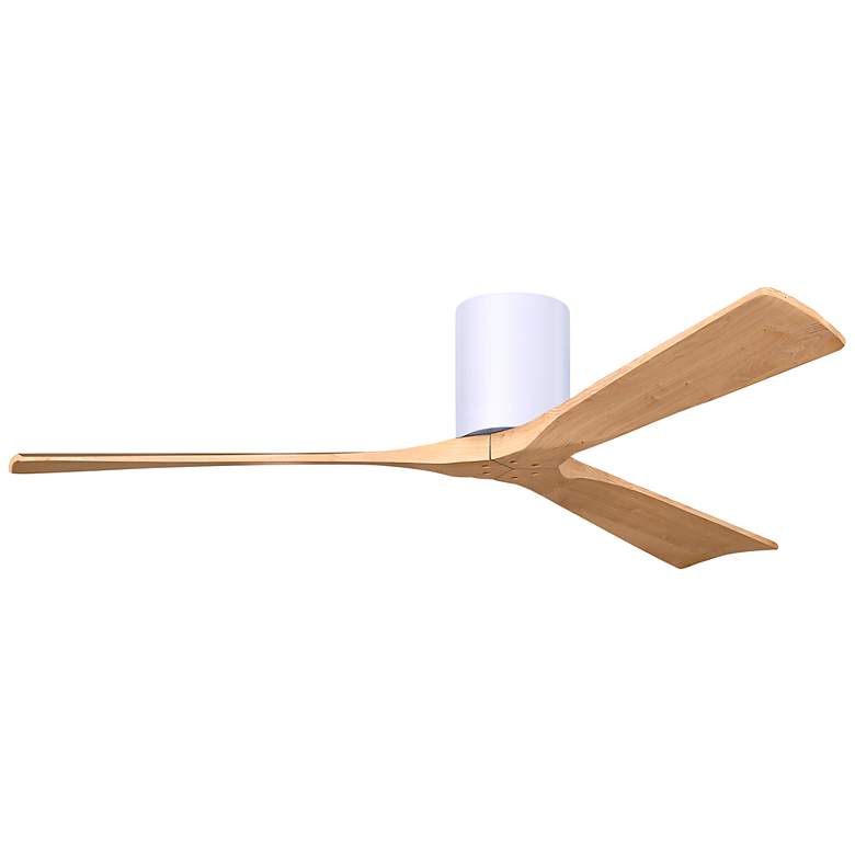 Image 1 60" Irene-3H Matte White and Light Maple Tone Ceiling Fan