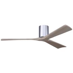 60&quot; Irene-3H Polished Chrome and Gray Ash Ceiling Fan