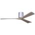 60" Irene-3H Polished Chrome and Gray Ash Ceiling Fan