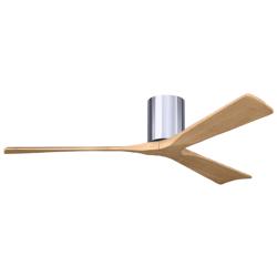 60&quot; Irene-3H Polished Chrome and Light Maple Ceiling Fan