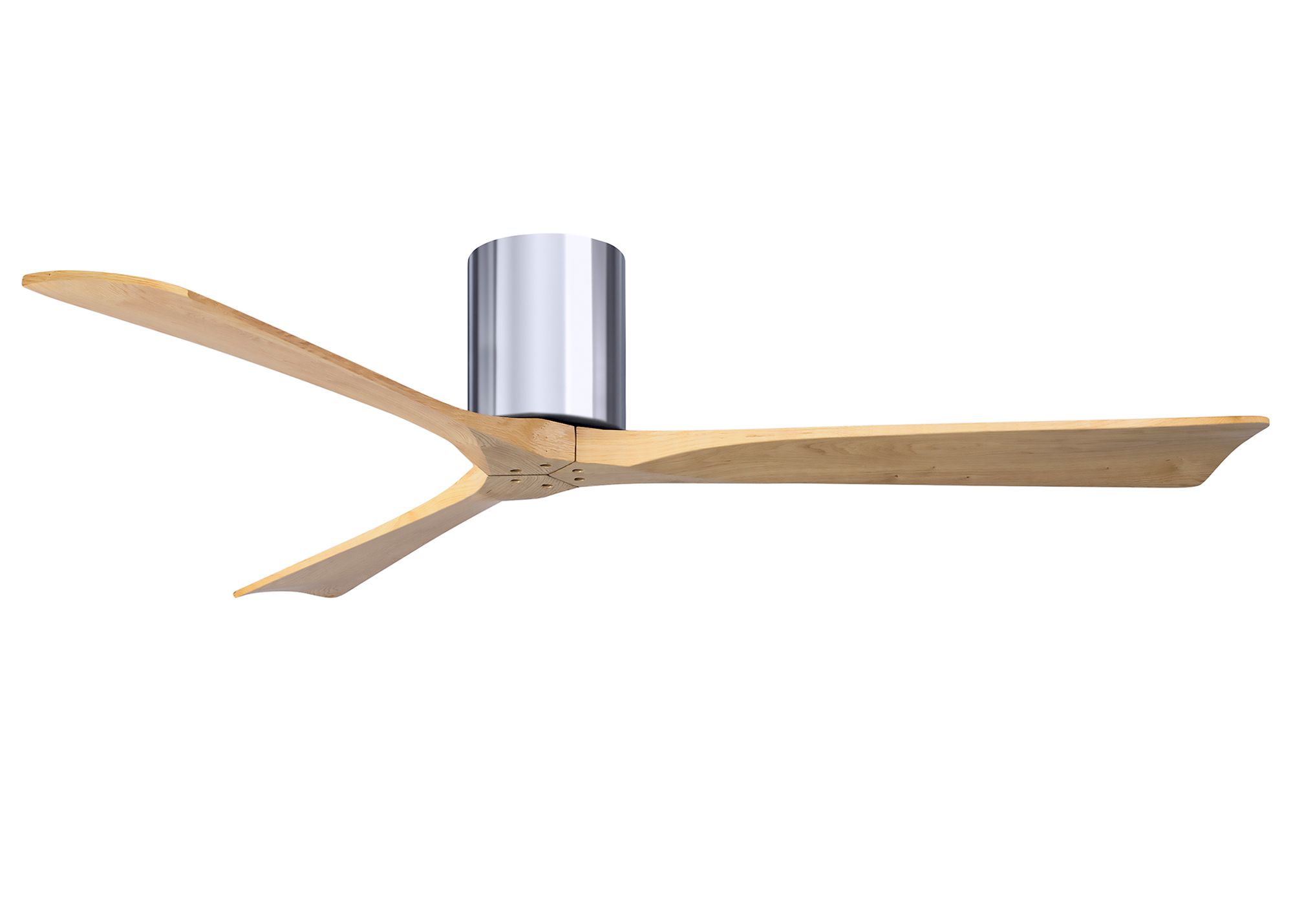 Image 2 60" Irene-3H Polished Chrome and Light Maple Ceiling Fan more views